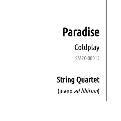 paradise coldplay sheet music